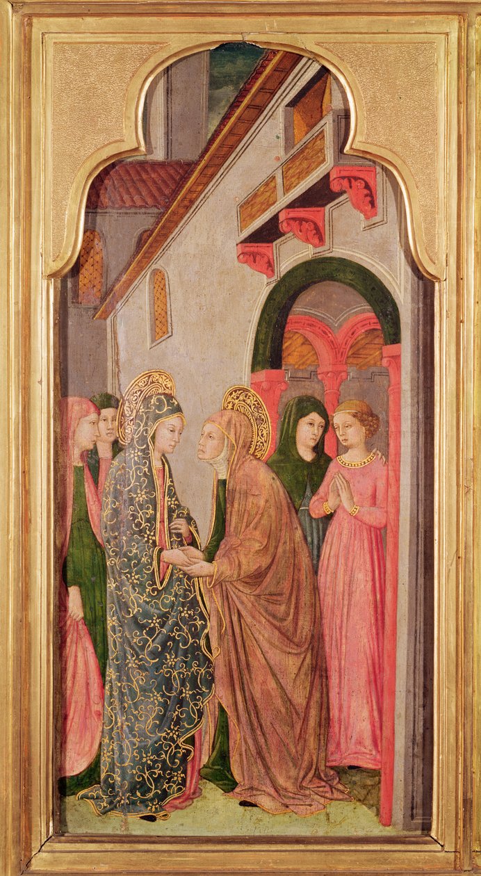 वर्जिन के जीवन के दृश्यों को दर्शाने वाली एक वेदीपीली से दृश्यमान, c.1445 द्वारा जियोवन्नी फ्रांसेस्को दा रिमिनी