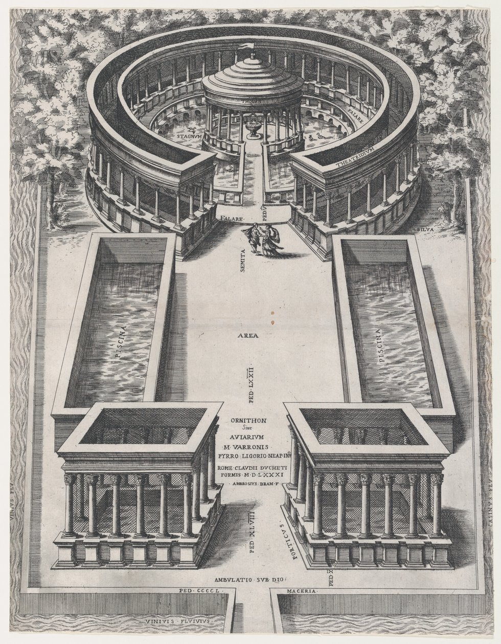 रोमन भव्यता का दर्पण: ऑर्निथॉन सिव एवियरम, 1581., 1581। द्वारा जियोवानी एम्ब्रोगियो ब्रैम्बिला