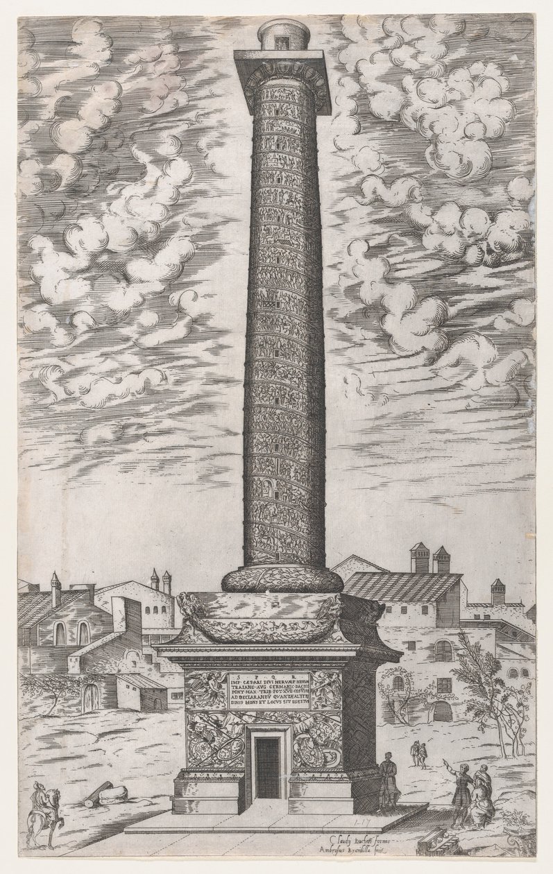 रोमन भव्यता का दर्पण: ट्रोजन का स्तंभ, 1581-86।, 1581-86। द्वारा जियोवानी एम्ब्रोगियो ब्रैम्बिला