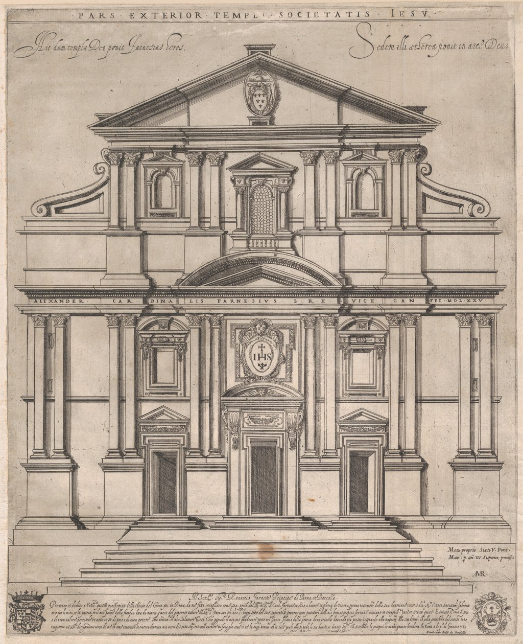 द गेसू, रोम, 'स्पेकुलम रोमाने मैग्निफिसेंटिया:' से, 1589., 1589। द्वारा जियोवानी एम्ब्रोगियो ब्रैम्बिला