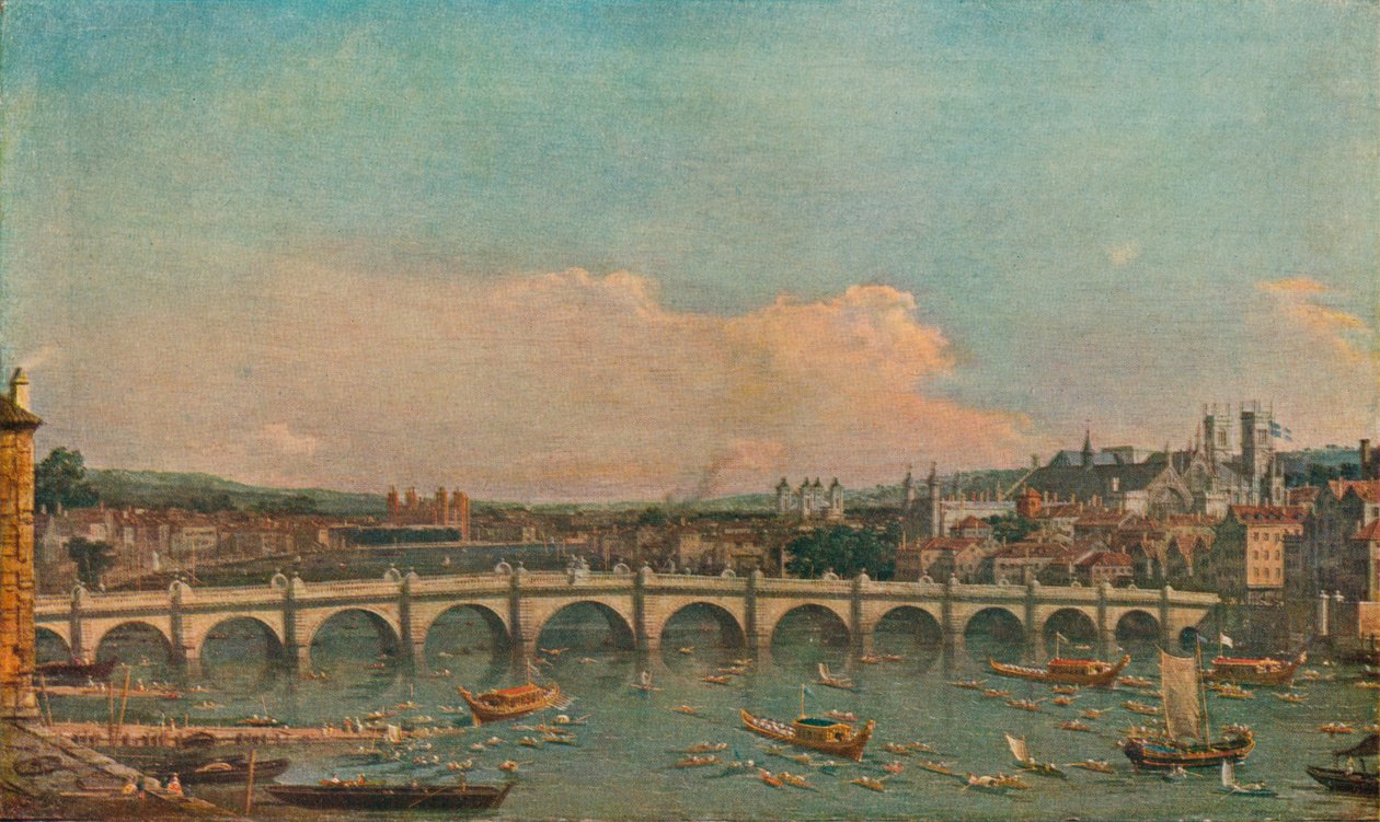 वेस्टमिंस्टर ब्रिज, c1746 द्वारा जियोवानी एंटोनियो कैनाल (कैनेटेटो)