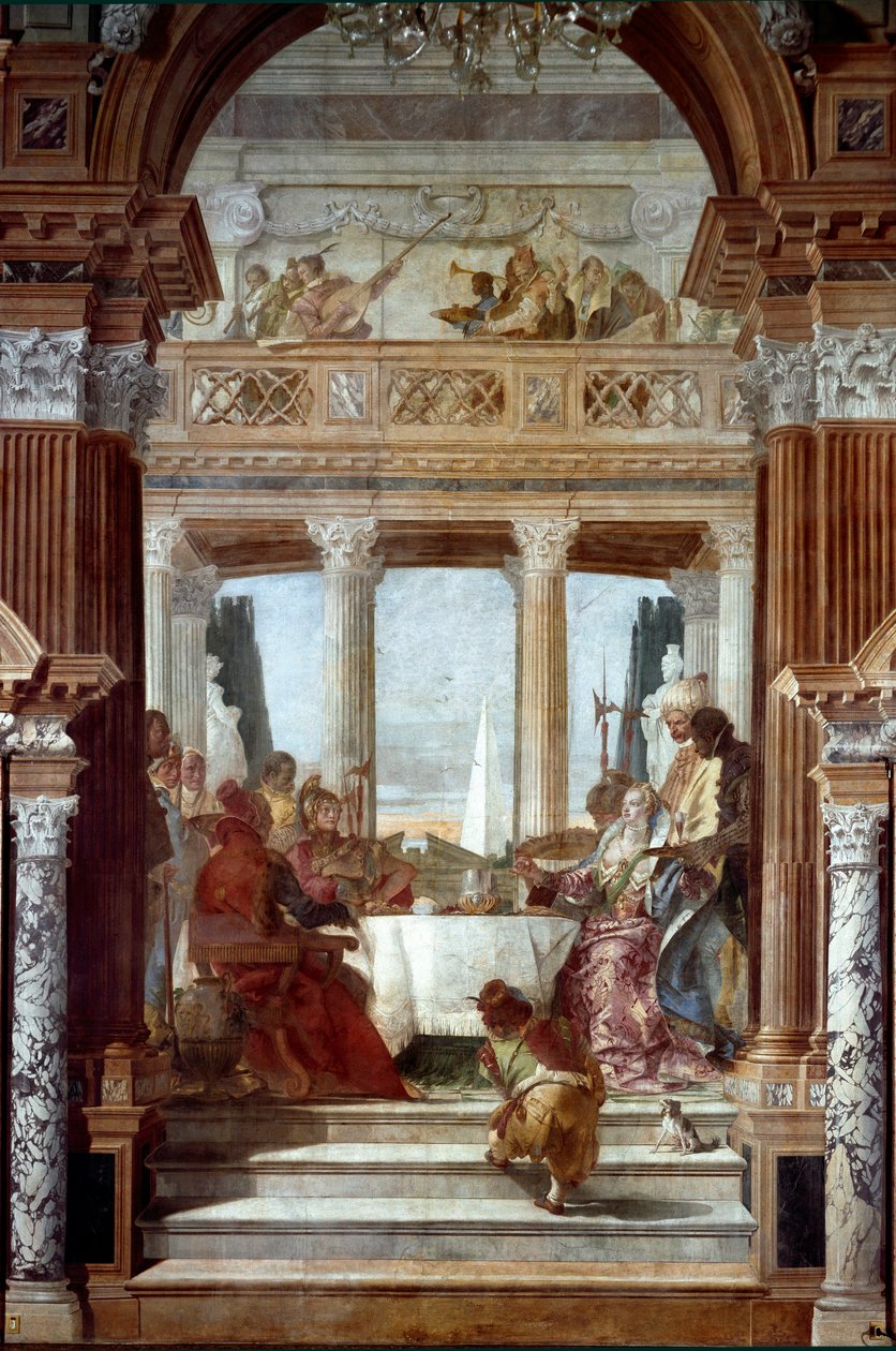 एंथोनी और क्लियोपेट्रे फ्रेस्को का भोज Giambattista Tiepolo (1696-1770) 1747-1748 वेनिस, पलाज्जो लेबिया द्वारा द्वारा जियोवन्ती बतिस्ता टाईपोलो