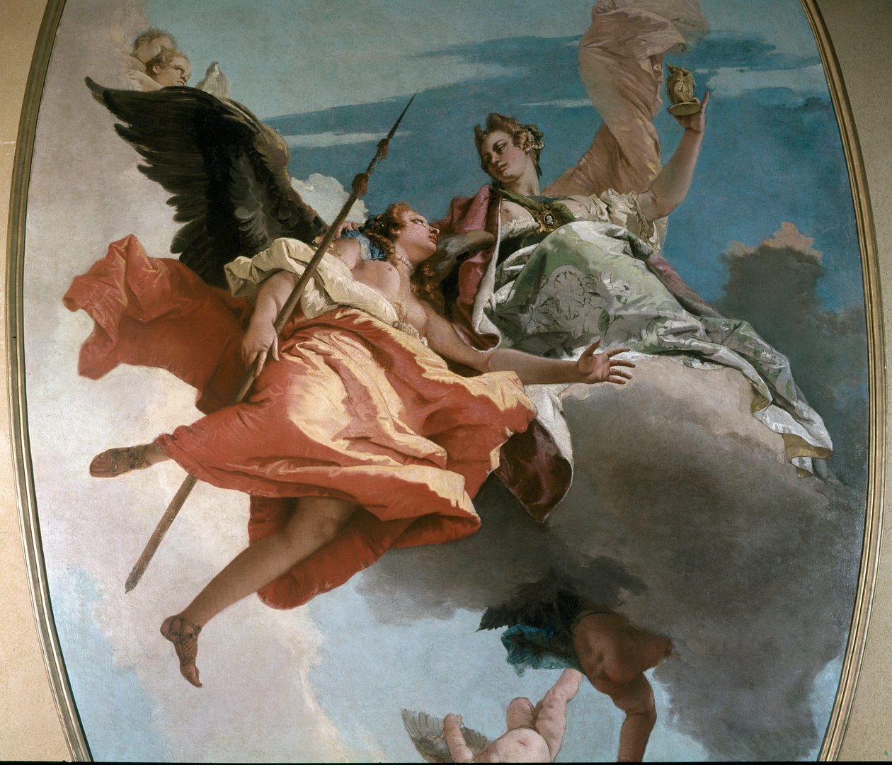 Giambattista Tiepolo (1696-1770) 1743 Sun द्वारा बल और ज्ञान पेंटिंग का रूपक। 479x251 सेमी उडीन, म्यूजियो सिविको द्वारा जियोवन्ती बतिस्ता टाईपोलो
