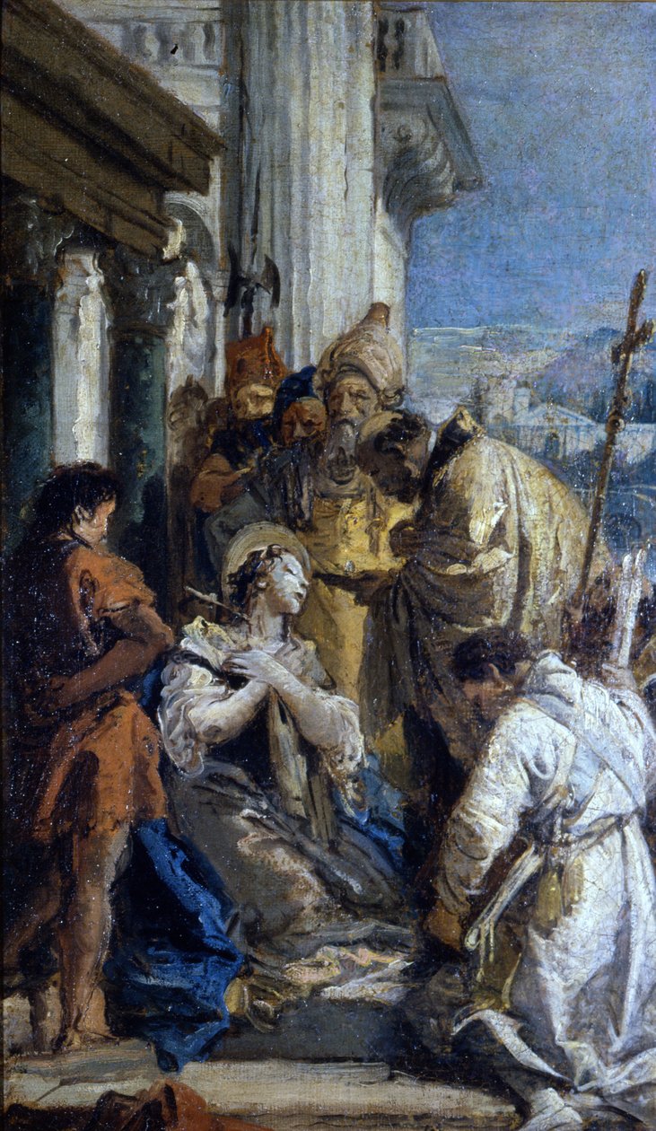 Giovanbattista Tiepolo: सेंट लूसिया का भोज। कैसल संग्रहालय। मिलन द्वारा जियोवन्ती बतिस्ता टाईपोलो