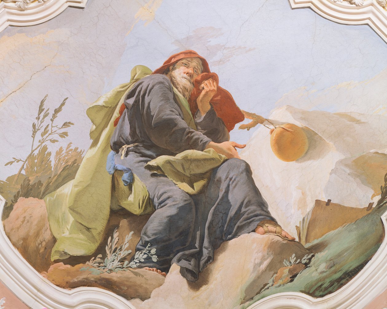 पैगंबर यशायाह, Giambattista Tiepolo (1696-1770) द्वारा, फ्रेस्को, रेड रूम की छत, उडीन में आर्कबिशप का महल द्वारा जियोवन्ती बतिस्ता टाईपोलो