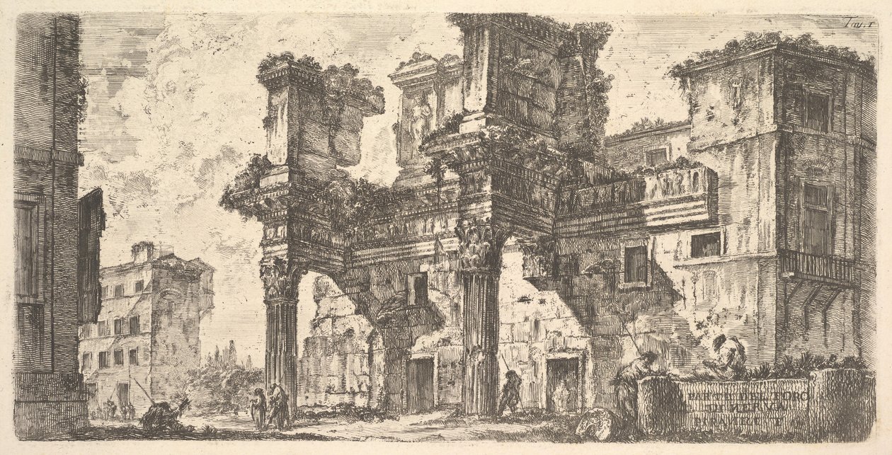 प्लेट 1: Nerva के फोरम का हिस्सा Nerva के फोरम का हिस्सा, ca। 1748। द्वारा जियोवन्नी बतिस्ता पिरनेसी