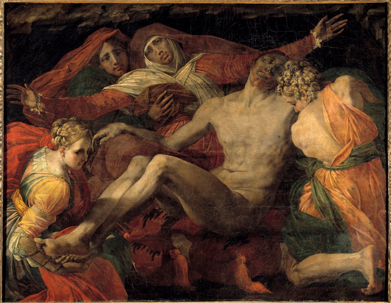 Giambattista di Jacopo Rossi dit Rosso Fiorentino (1494-1540) 1530-1535 Sun 1.27x1.63 m द्वारा पिएटा पेंटिंग द्वारा जियोवन्नी बतिस्ता रोसो फियोरेंटिनो