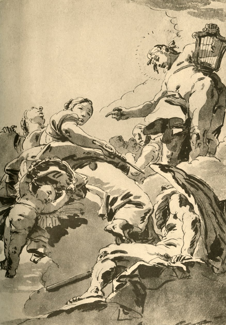 अपोलो, द मस और क्रोनोस, c1730, 1928 द्वारा जियोवन्ती बतिस्ता टाईपोलो