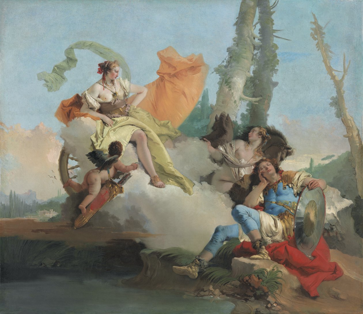 आर्मिडा ने स्लीपिंग रिनाल्डो का सामना किया, 1742-45 द्वारा जियोवन्ती बतिस्ता टाईपोलो