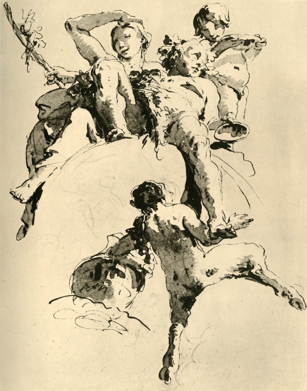 बैकुश और एरेडेन, c1740, 1928 द्वारा जियोवन्ती बतिस्ता टाईपोलो