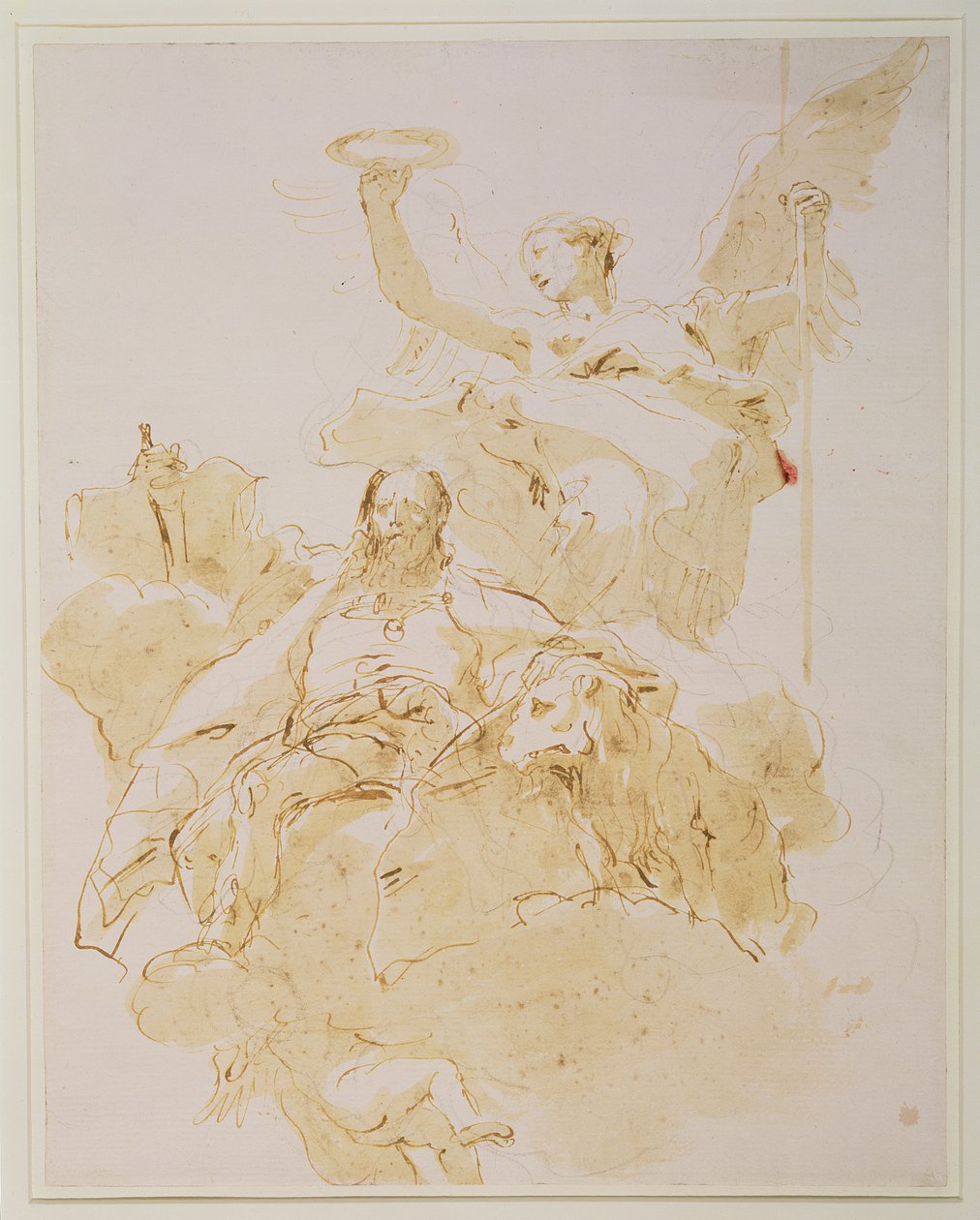 पोर्टो परिवार की महिमा, c.1755-60 (कलम, भूरी स्याही और धोना, काला चाक) द्वारा जियोवन्ती बतिस्ता टाईपोलो