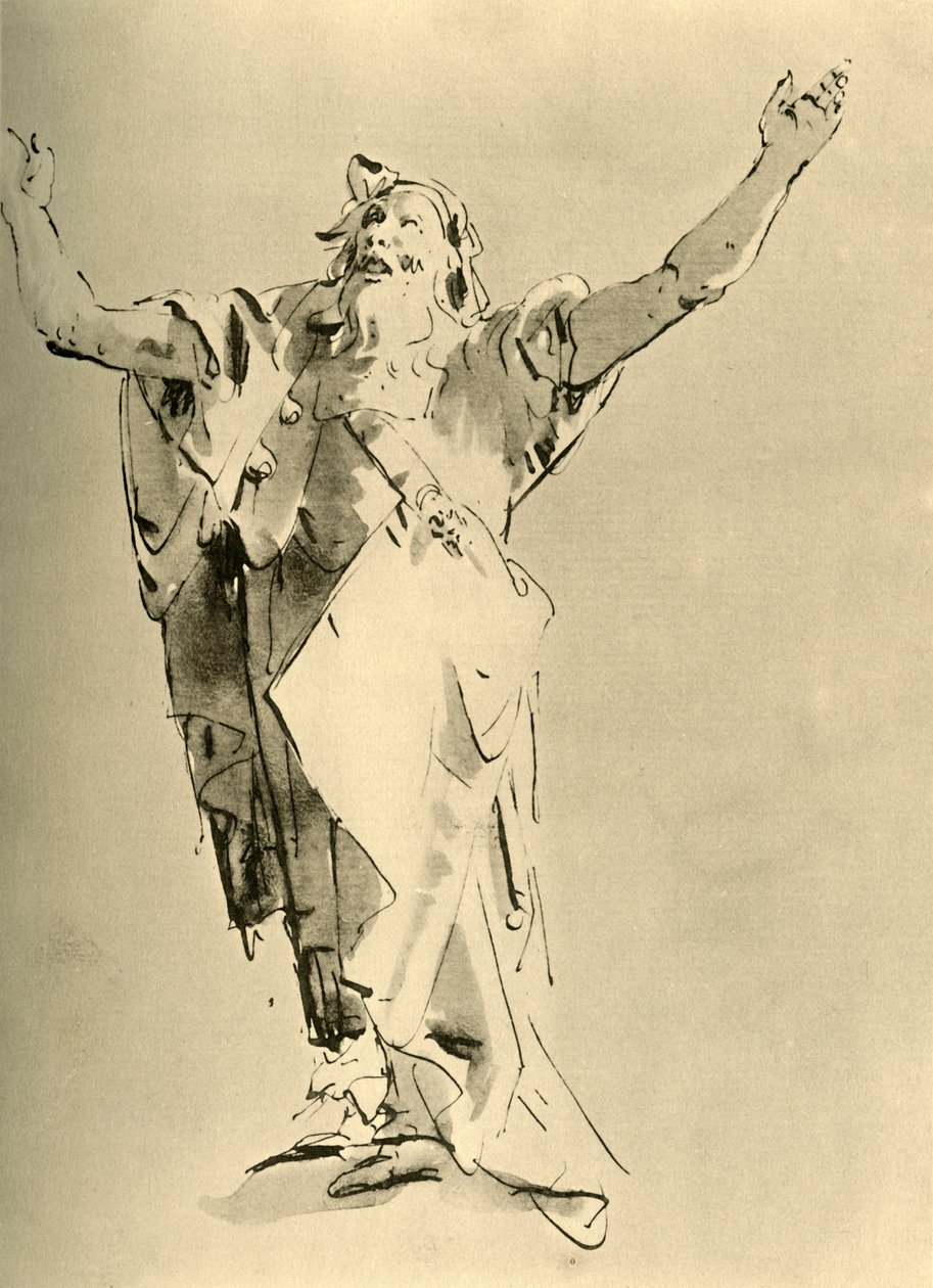 पैगंबर ने आर्म्स के साथ उठाया, 18 वीं शताब्दी के मध्य, 1928 द्वारा जियोवन्ती बतिस्ता टाईपोलो