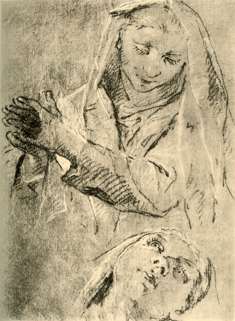 एक मैडोना का अध्ययन, 18 वीं शताब्दी के मध्य, 1928 द्वारा जियोवन्ती बतिस्ता टाईपोलो