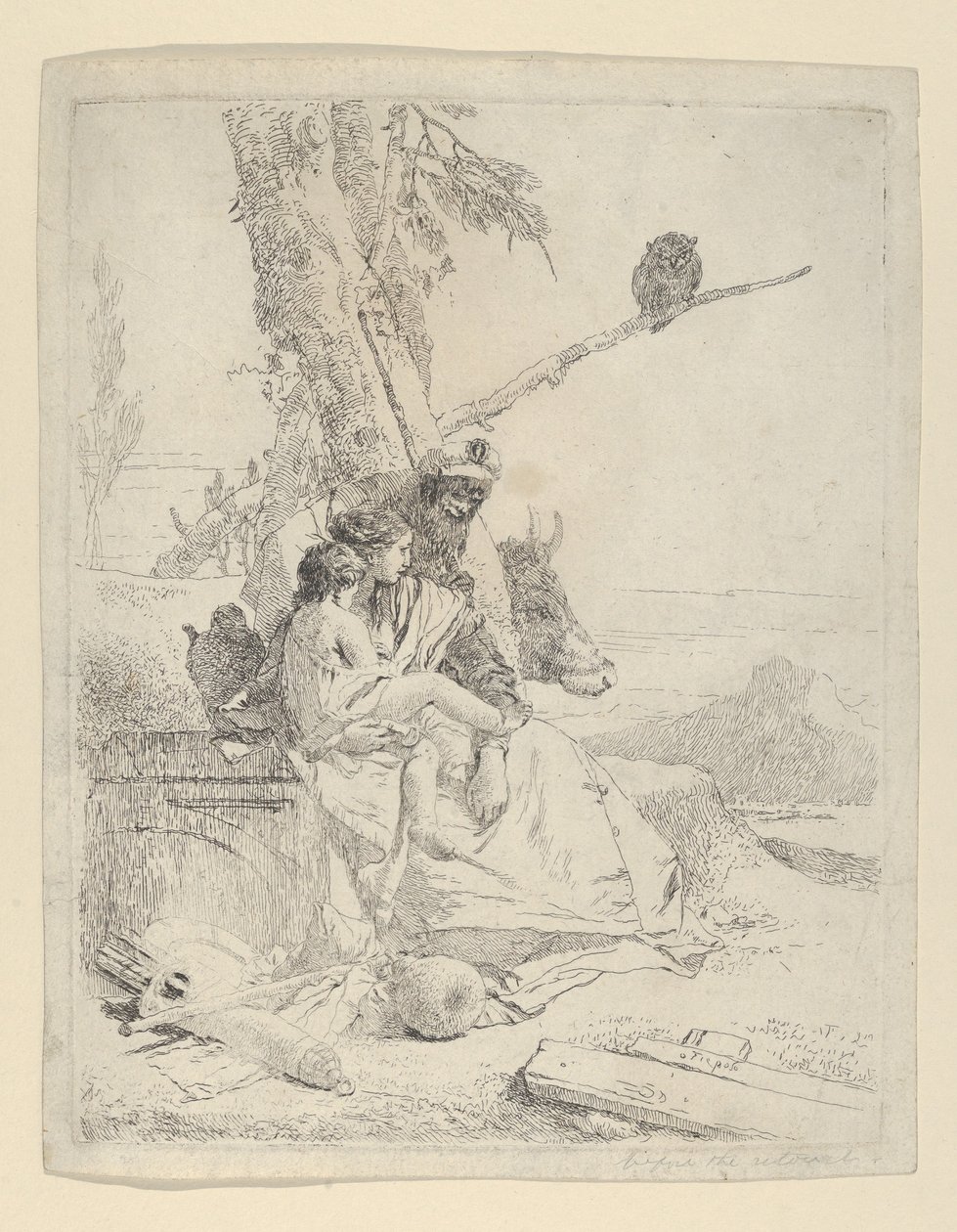 शेरज़ी से ओरिएंटल किसान का परिवार, सीए। 1740. द्वारा जियोवन्ती बतिस्ता टाईपोलो