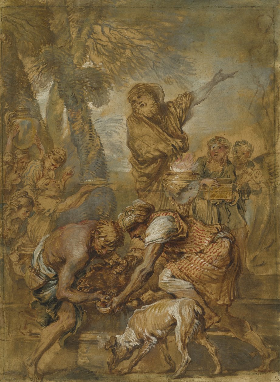ए पगन बलिदान, c.1645-50 द्वारा जियोवन्नी बेनेडेटो कैस्टिग्लियोन