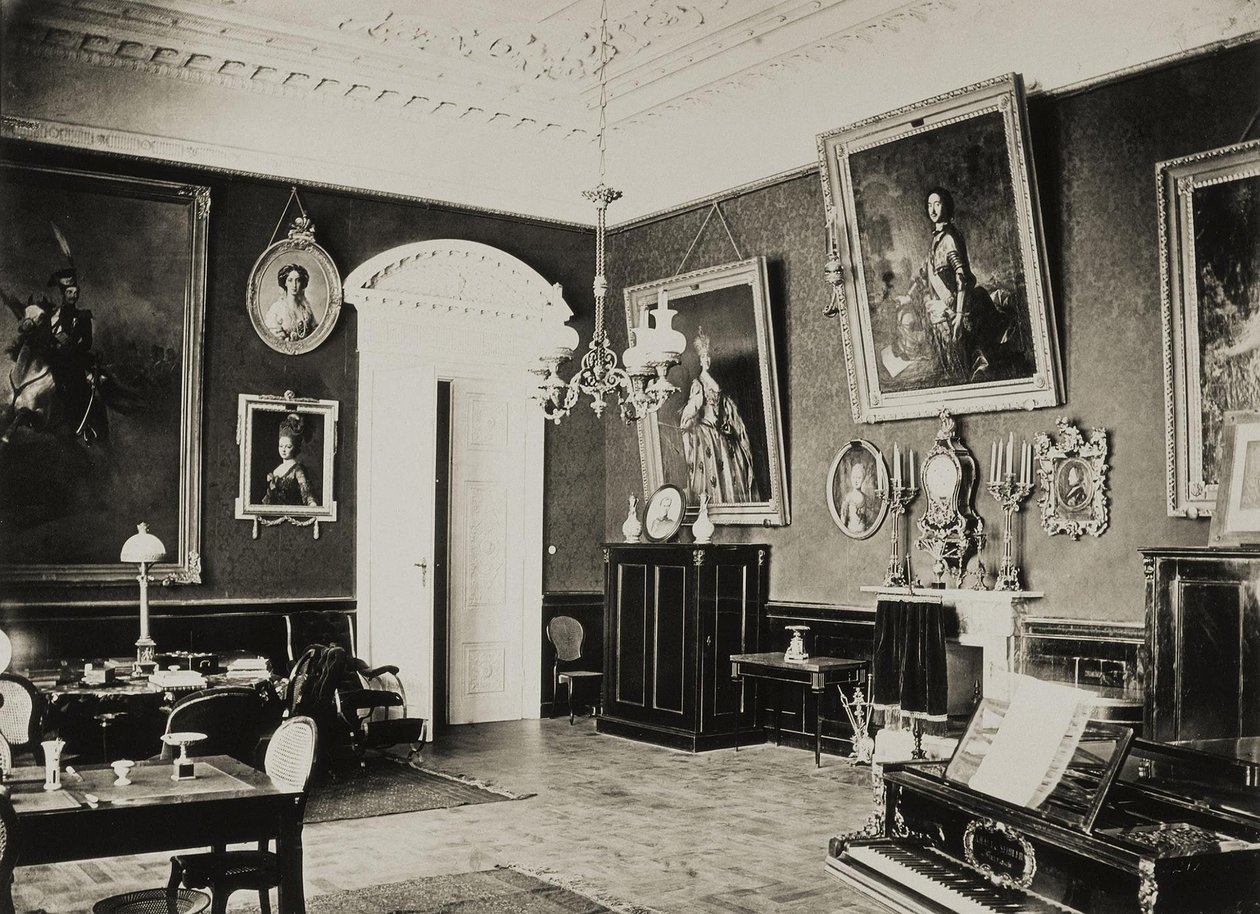 गोमेल में पसकेविच निवास। रेड लिविंग रूम, 1860s द्वारा जियोवन्नी बिआंची