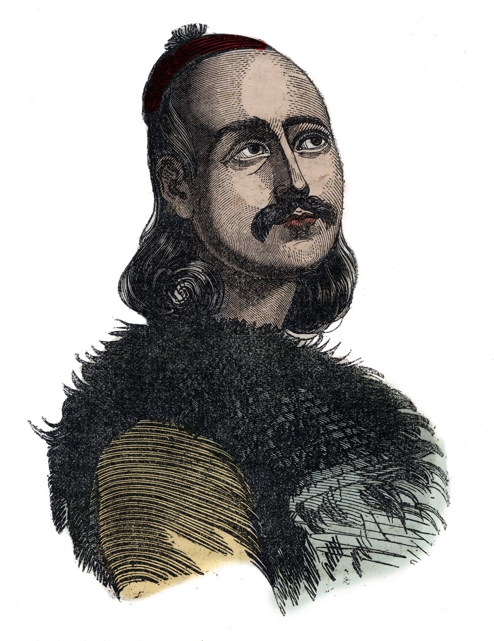 मार्कोस बोत्सारिस (मार्को बोत्ज़ारिस) जनरल और ग्रीक स्वतंत्रता संग्राम 1788-1823 के नायक - जियोवानी बोगी द्वारा उत्कीर्णन द्वारा जियोवन्नी बोगी