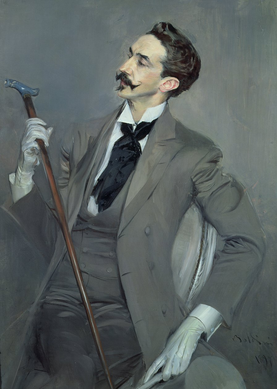 रॉबर्ट डी मोंटेस्क्यूउ (1855-1921) की गणना 1897 (कैनवास पर तेल) द्वारा जियोवन्नी बोल्डिनी