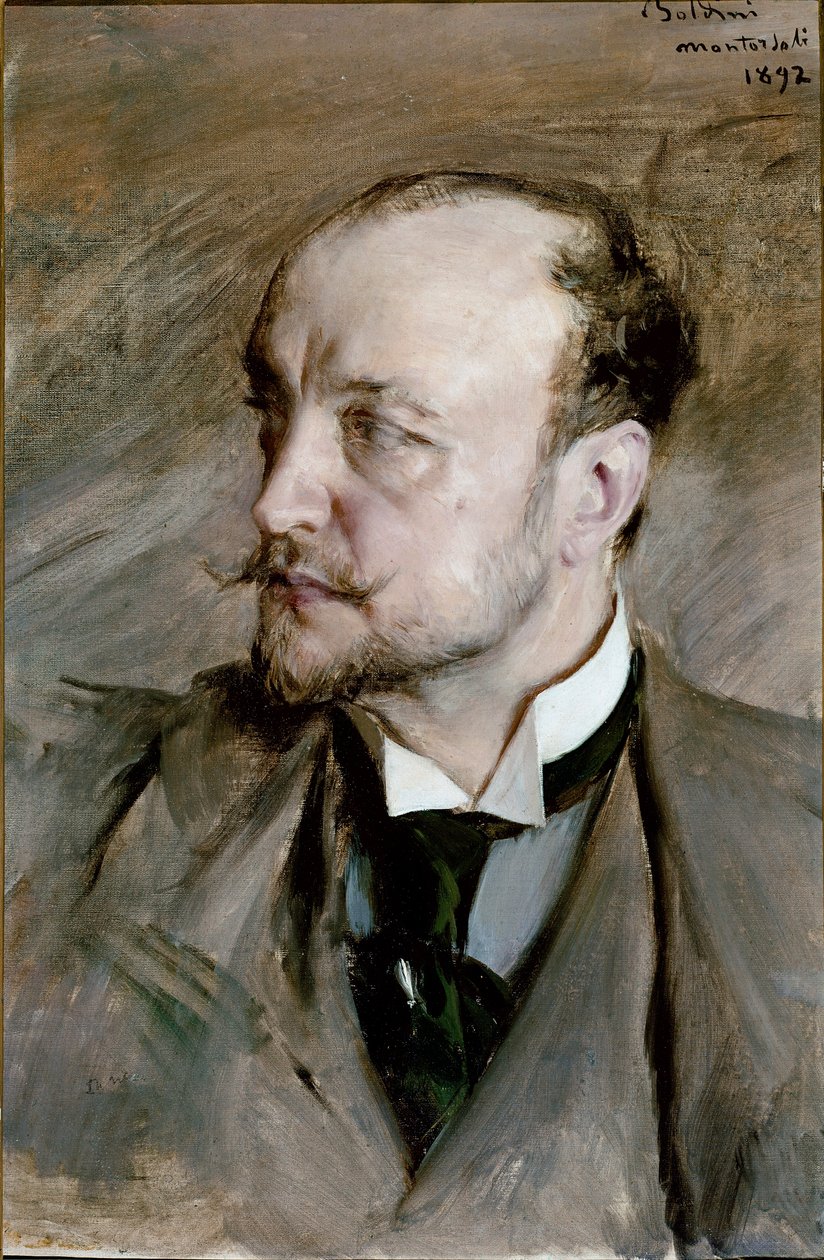 Giovanni Boldini (1842-1931) 1892 Sun. 59x39 cm फ्लोरेंस, उफीजी गैलरी द्वारा सेल्फ पोर्ट्रेट ए मोंटोरसोली पेंटिंग द्वारा जियोवन्नी बोल्डिनी