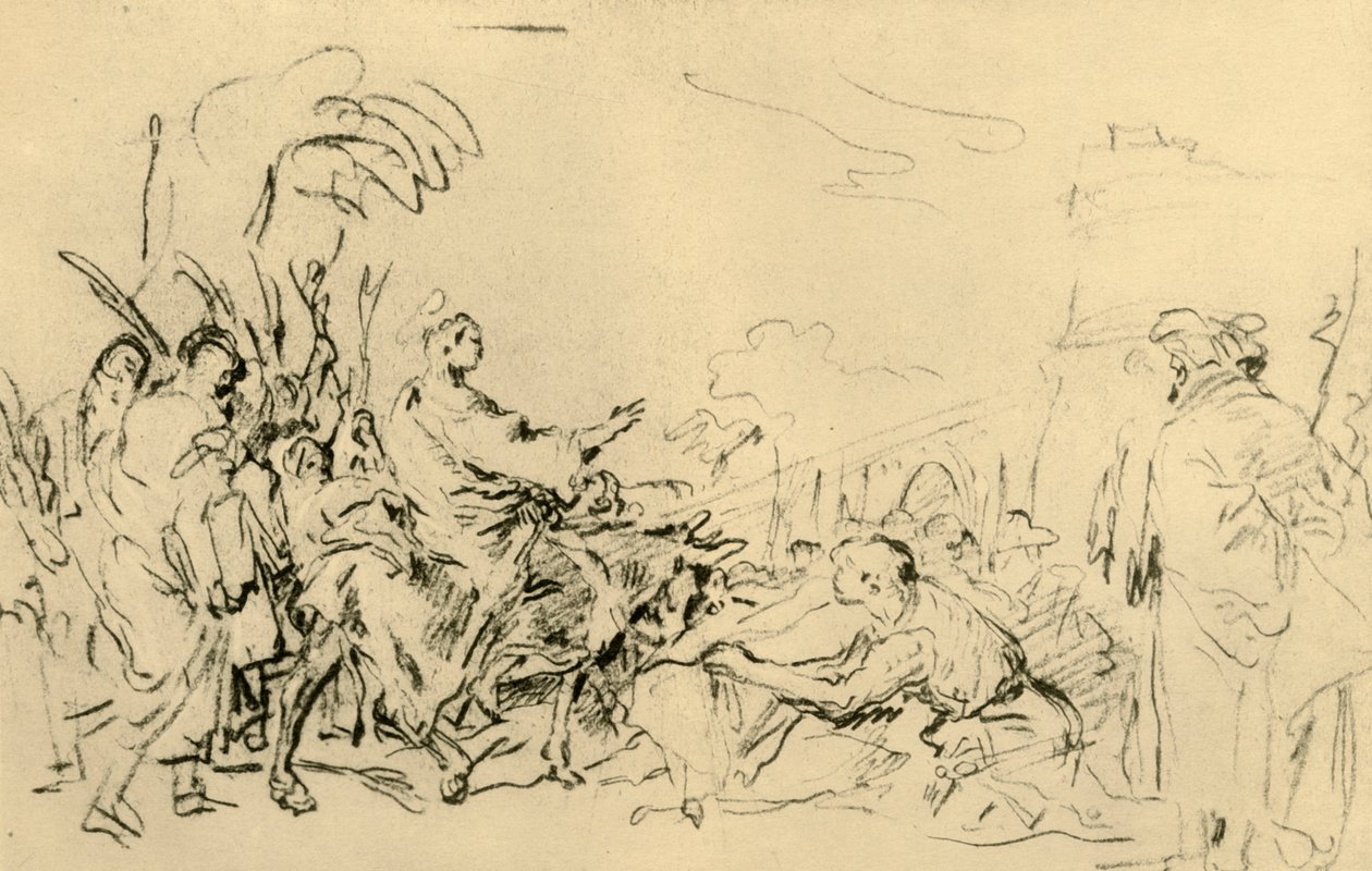 जेरूसलम में प्रवेश करते हैं, c1759, 1928 द्वारा जियोवानी डोमेनिको टाईपोलो