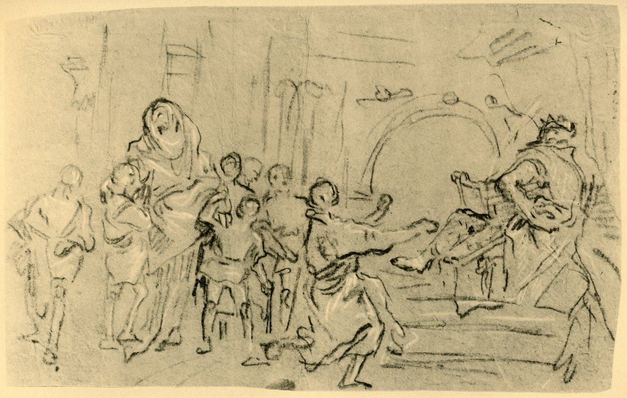एंटियोकस से पहले द मदर ऑफ़ द मैकाबीज़, c1759, 1928 द्वारा जियोवानी डोमेनिको टाईपोलो