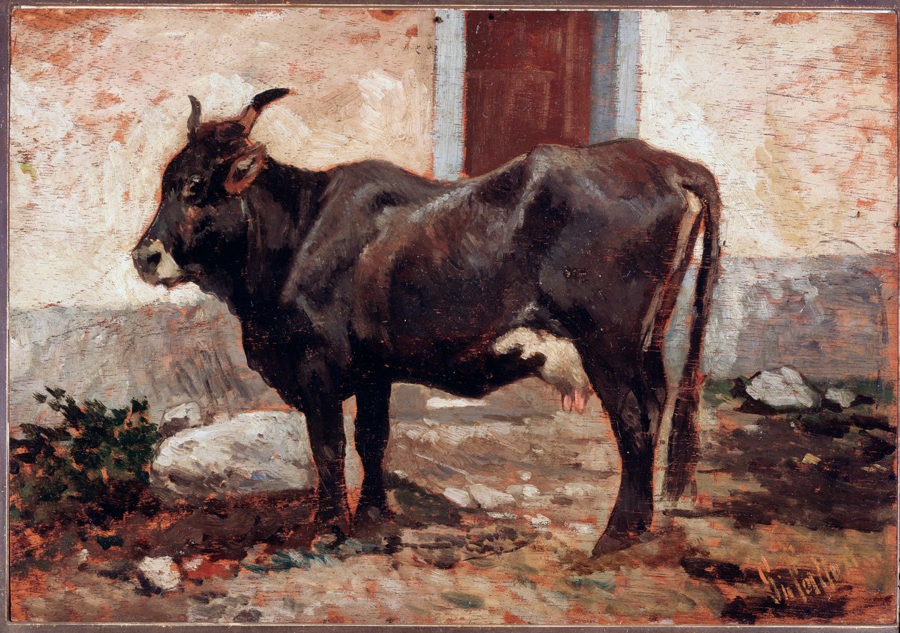 भूरी गाय - चित्रकारी द्वारा जियोवन्नी फत्तोरी