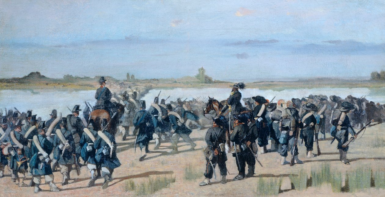 जियोवानी फतोरी द्वारा पासिंग मिनसियो नदी (1825-1908) द्वारा जियोवन्नी फत्तोरी