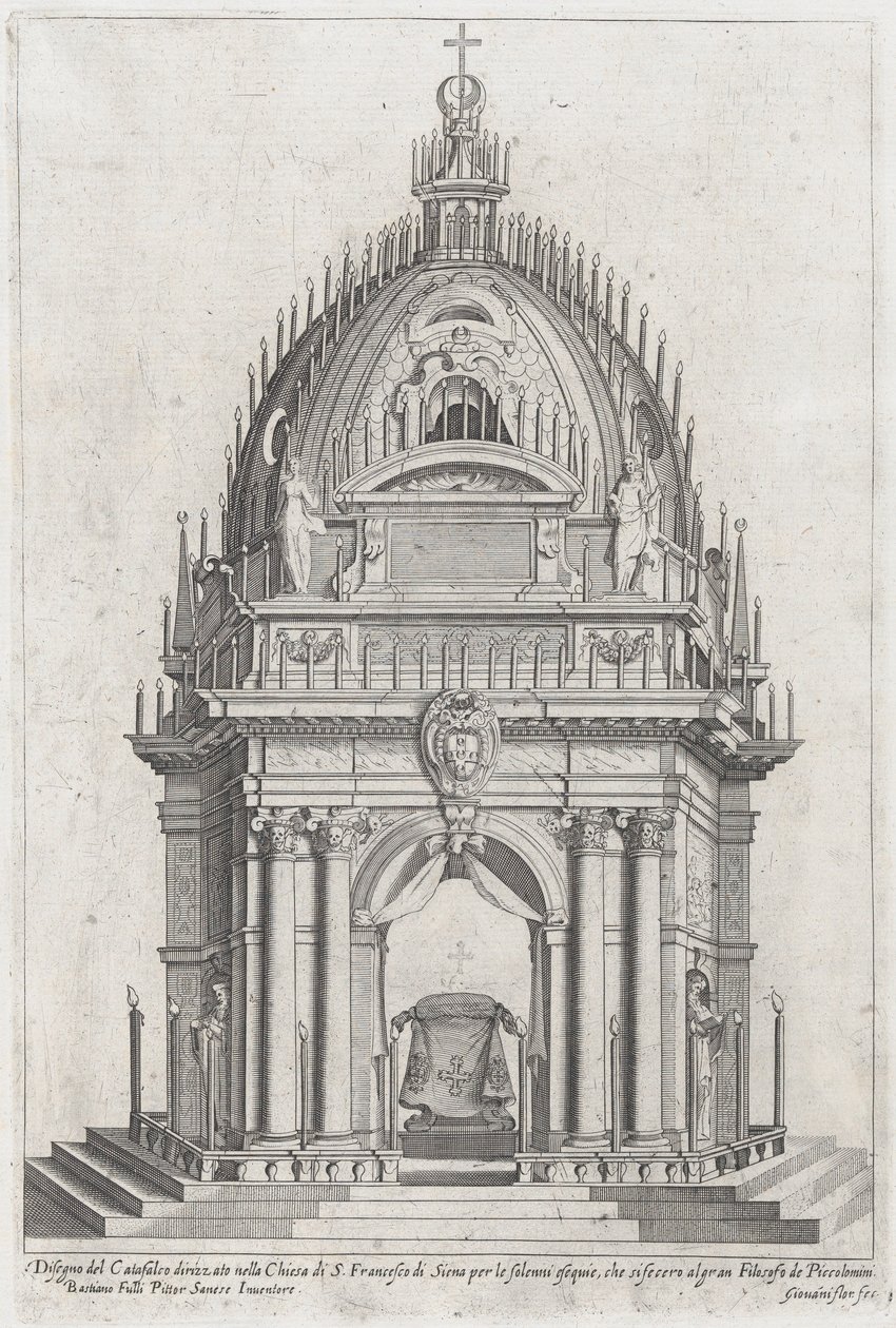 फ्रांसेस्को पिकोलोमिनी, 1607 के लिए काटाफ्लेक का डिजाइन। द्वारा जियोवानी फ्लोरिमिक