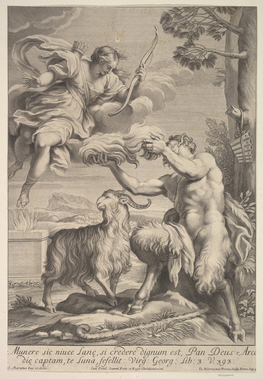 डायना द्वारा पान विफल, 1675-1741। द्वारा जियोवानी गिरोलामो फ़्रीज़ा