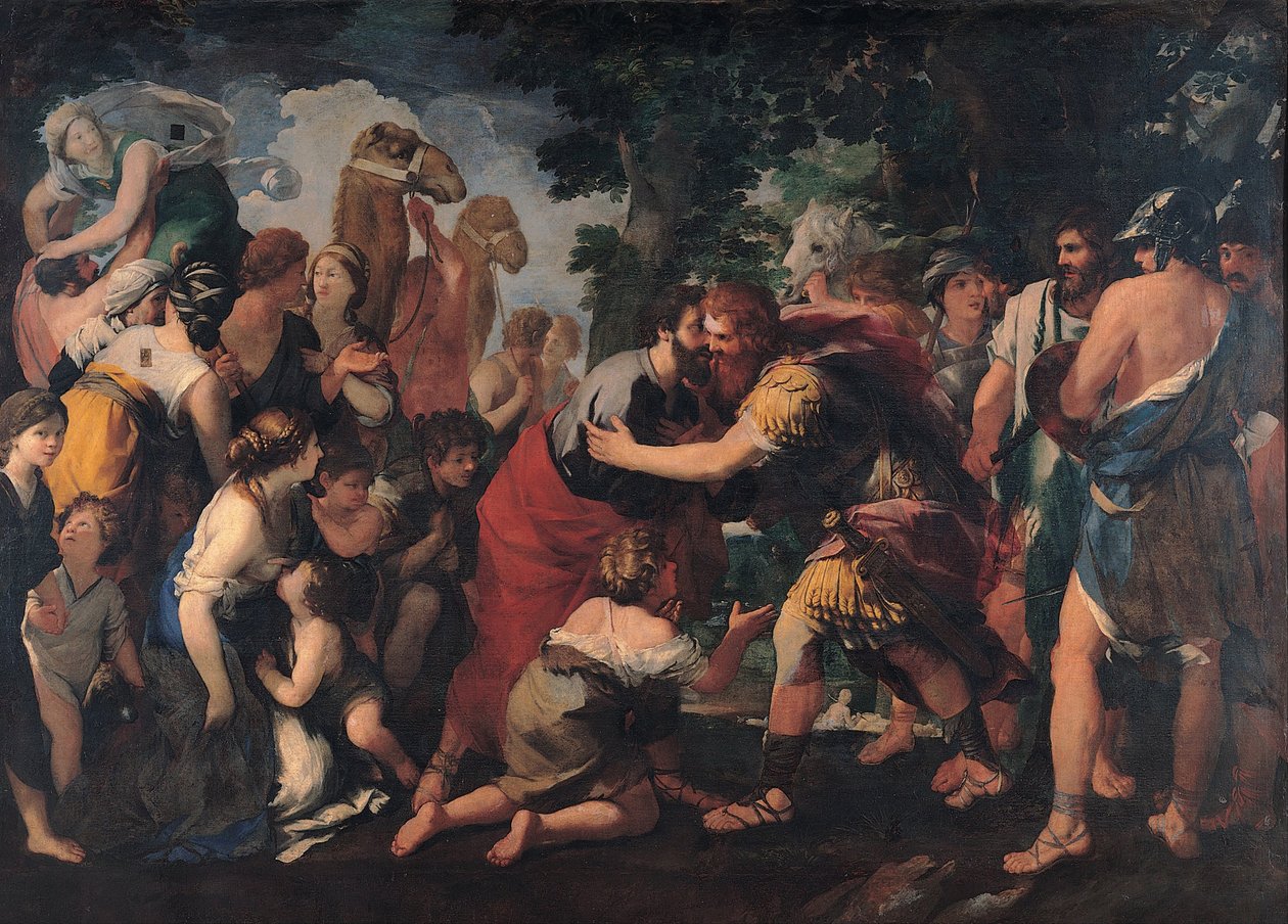 एसाव और याकूब के बीच बैठक, 1636-1641 द्वारा जियोवानी मारिया बोटला