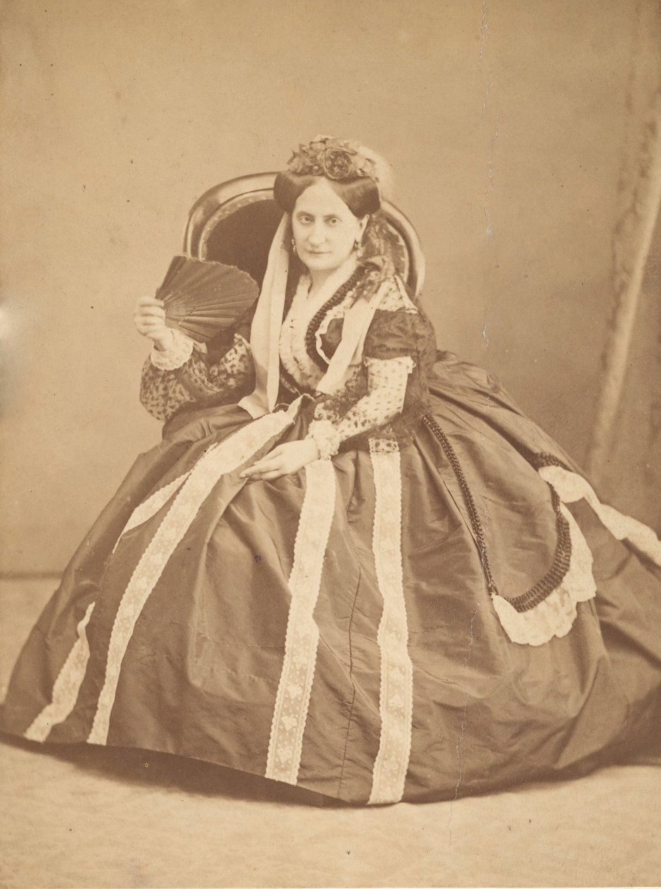 [ला कॉमटेसी फैन के साथ बैठा], 1860। द्वारा जियोवानी मोरोट्टी