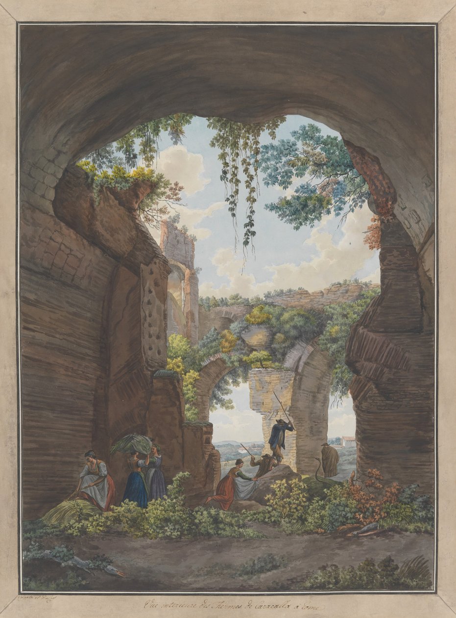 काराकल्ला में स्नान का आंतरिक भाग, सीए। 1780. निर्माता: जियोवन्नी वोल्पाटो, लुइस डुक्रोस। द्वारा जियोवानी वोल्पाटो, लुई डुक्रोसो