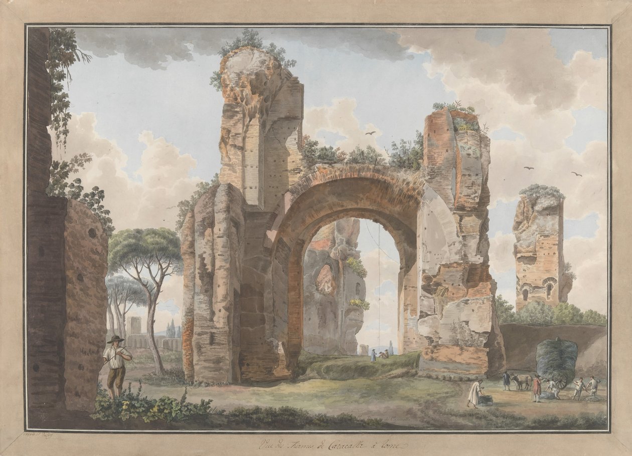 काराकल्ला में स्नान का आंतरिक भाग, सीए। 1780. निर्माता: जियोवन्नी वोल्पाटो, लुइस डुक्रोस। द्वारा जियोवानी वोल्पाटो, लुई डुक्रोसो