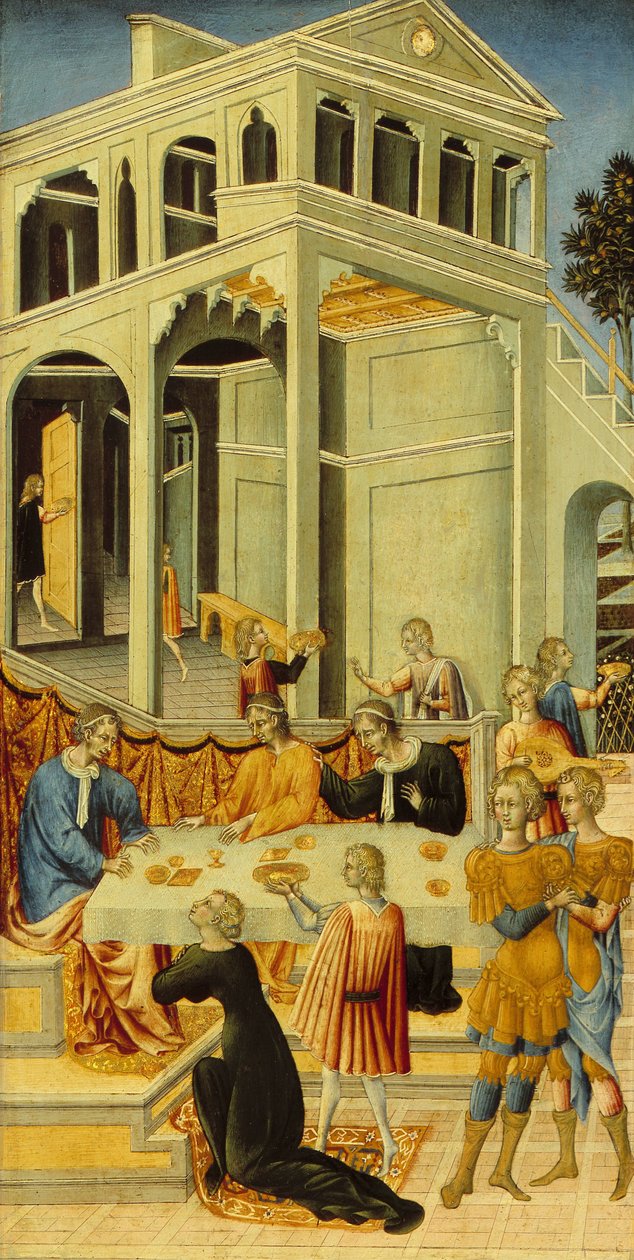 1455-1460 सेंट जॉन बैपटिस्ट के प्रमुख के लिए हेरोदेस से पूछते हुए सैलोम द्वारा जियोवानी डि पाओलो