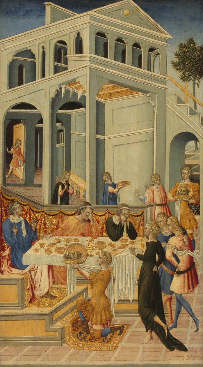 सेंट जॉन द बैपटिस्ट का प्रमुख हेरोदेस के सामने लाया गया, 145560। द्वारा जियोवानी डि पाओलो