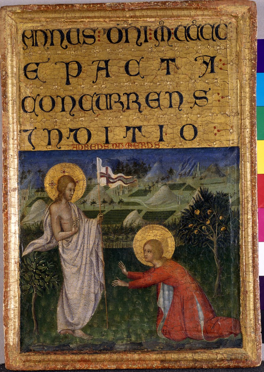 Noli me tangere, c.1450 (चिनार की लकड़ी पर तड़का) द्वारा जियोवन्नी दी पाओलो दी ग्राज़िया