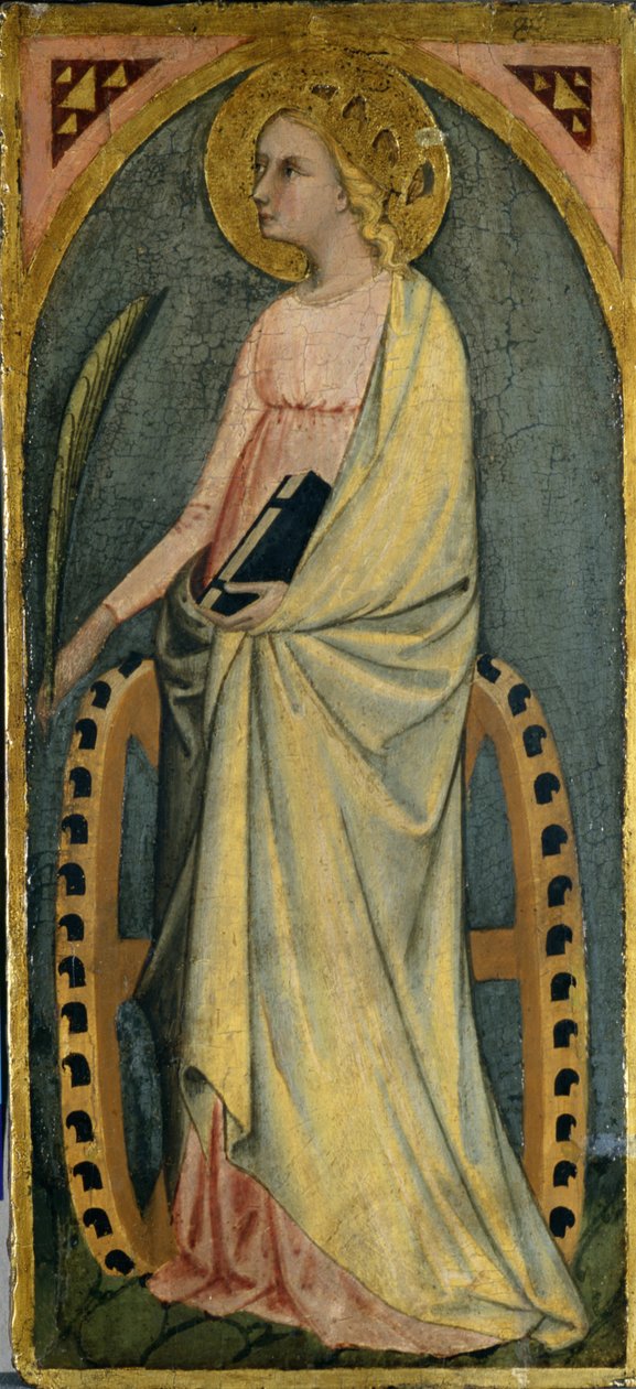 सेंट कैथरीन, c.1400 (चिनार की लकड़ी पर तड़का) द्वारा जियोवन्नी दी पाओलो दी ग्राज़िया