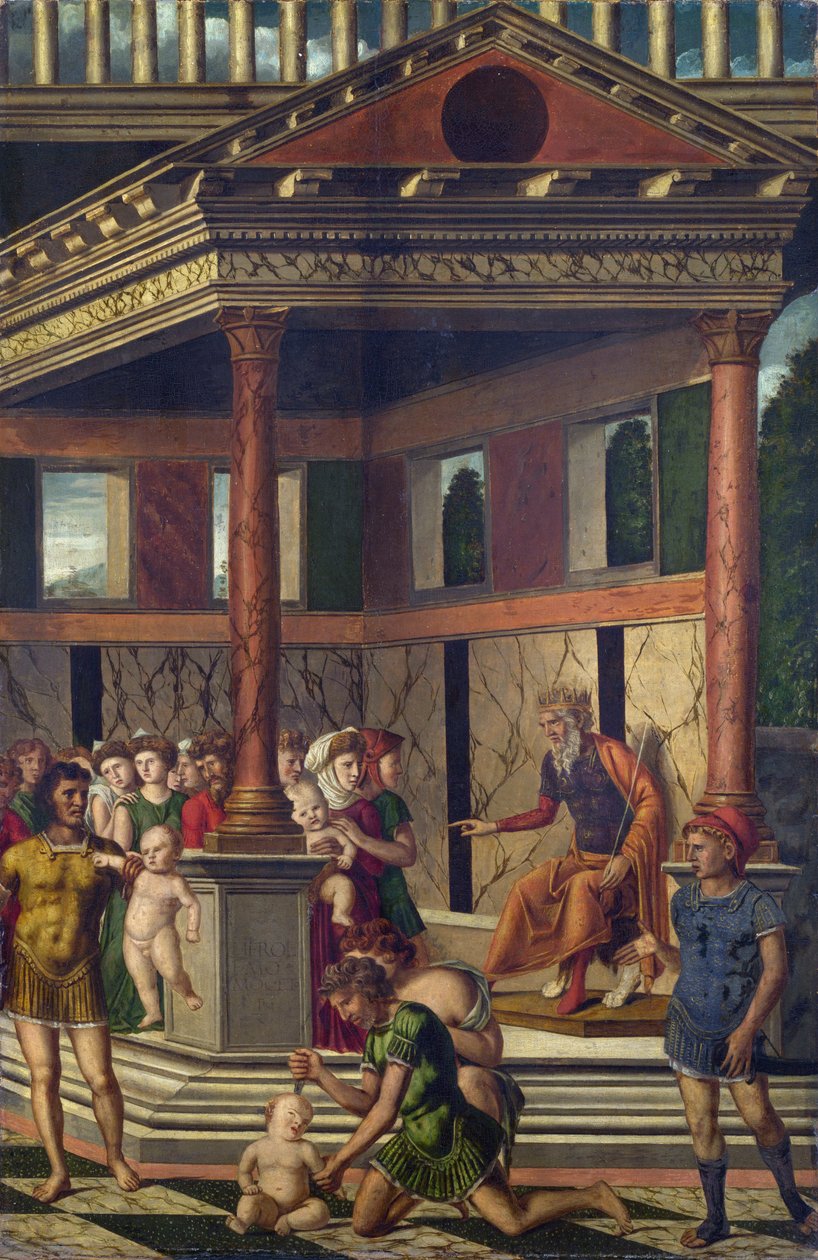 Mocetto, Girolamo (सी. 1458-1531) कैनवास पर हेरोदेस तेल के साथ मासूमों का नरसंहार सीए 1510-1520 नेशनल गैलरी, लंदन 67,9x44,5 द्वारा जिरोलामो मोसेटो