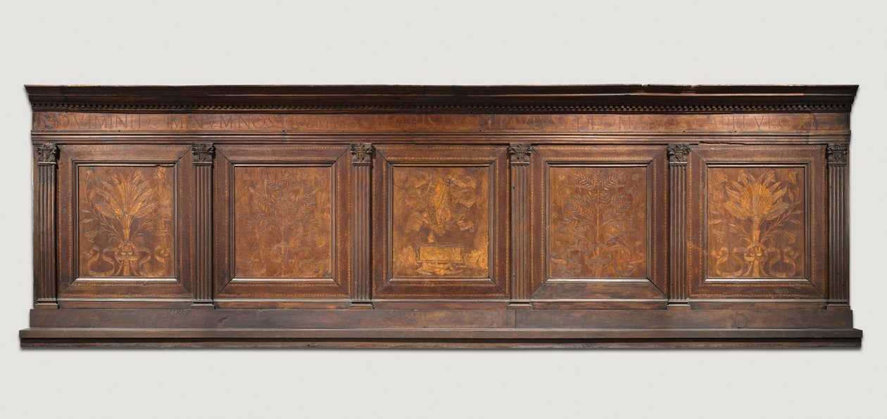 एक Sacristy Armoire से ऊपरी पैनलिंग, सी। 1460-1475। द्वारा Giuliano da Maiano
