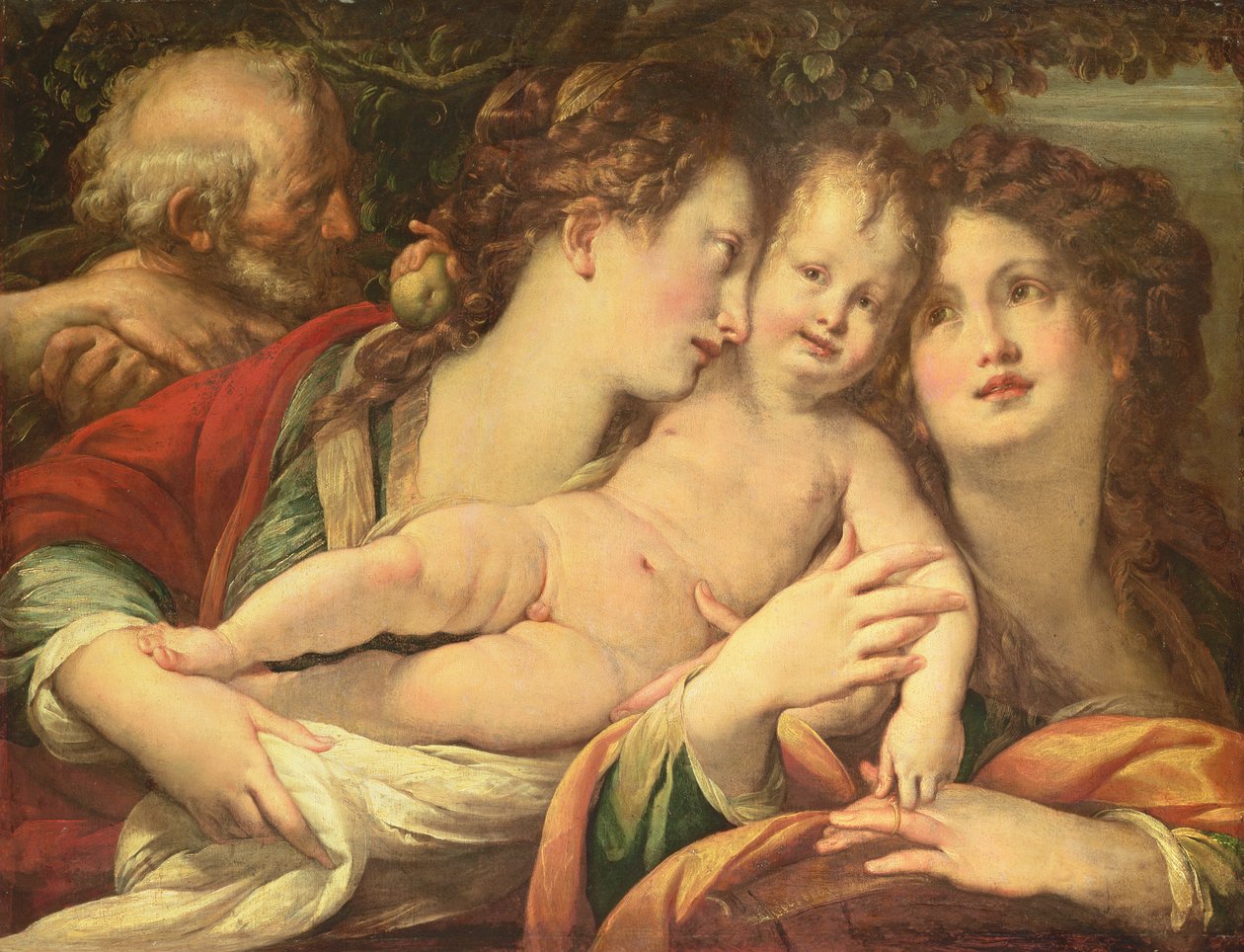 सेंट कैथरीन की रहस्यमय शादी, c.1610 (पैनल) द्वारा Giulio Cesare Procaccini