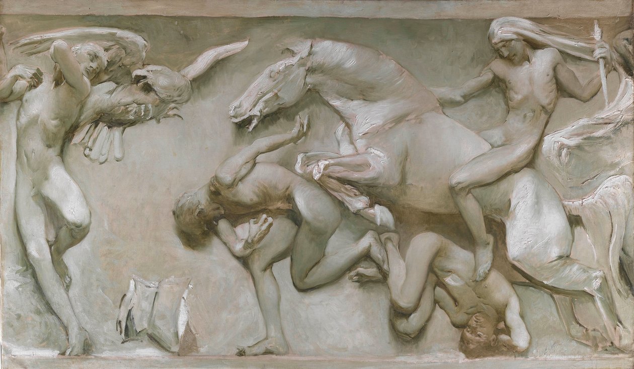 ग्रेट खोजों से, द ग्लोमी एजेस के माध्यम से ..., 1906। द्वारा Giulio Aristide Sartorio