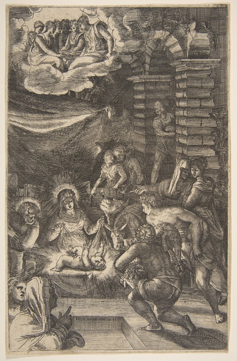 आराधना, सीए। 1550-65। द्वारा गिउलिओ बोनासोन