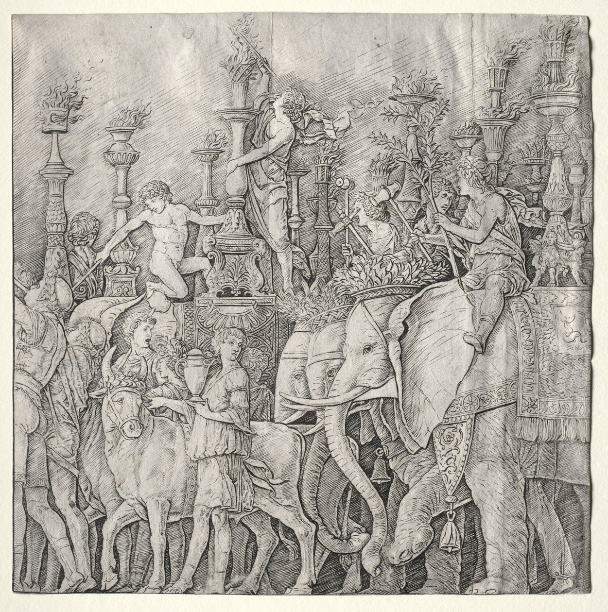 सीज़र की विजय: हाथी, सी। 1485-1490। द्वारा Giulio Campagnola
