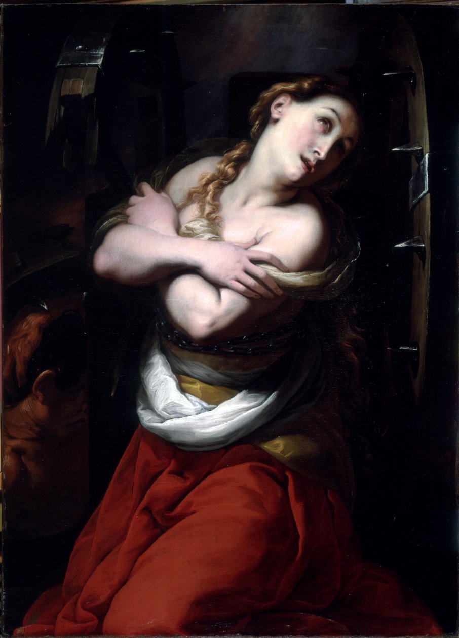 सेंट कैथरीन (लिनन पर तेल) द्वारा Giulio Cesare Procaccini