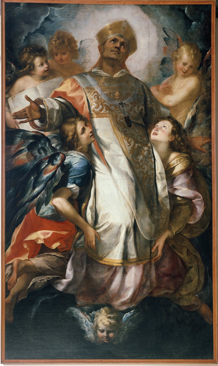 ग्लोरी में सेंट चार्ल्स बोर्रोमो (कैनवास पर तेल) द्वारा Giulio Cesare Procaccini