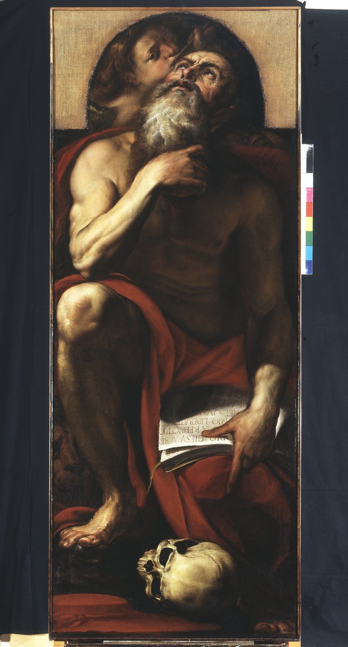 एक परी के साथ सेंट जेरोम द्वारा Giulio Cesare Procaccini
