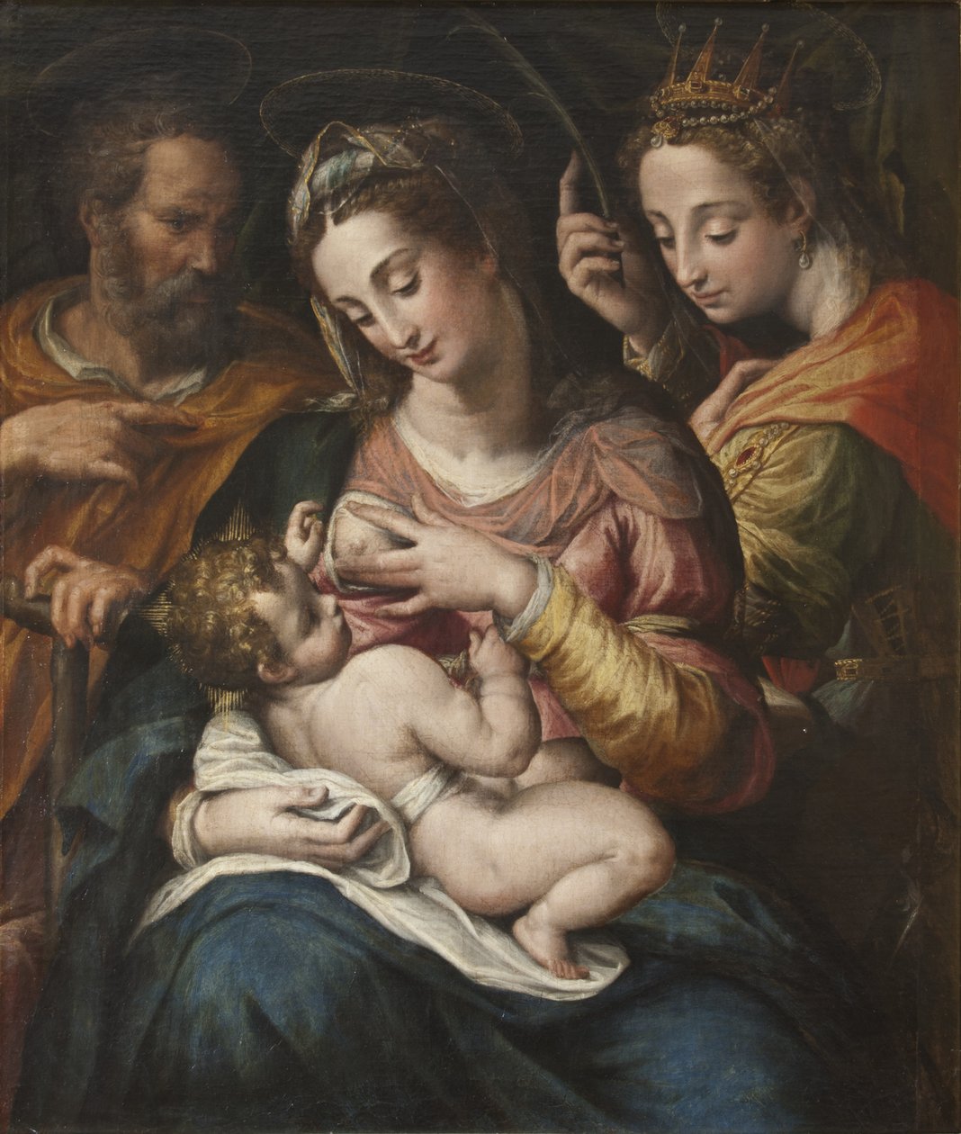 सेंट कैथरीन के साथ पवित्र परिवार, c.1600 द्वारा Giulio Cesare Procaccini