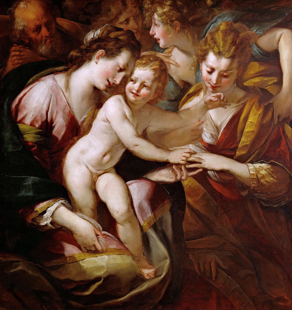सेंट कैथरीन की रहस्यमय शादी, सी। 1616-1618। द्वारा Giulio Cesare Procaccini