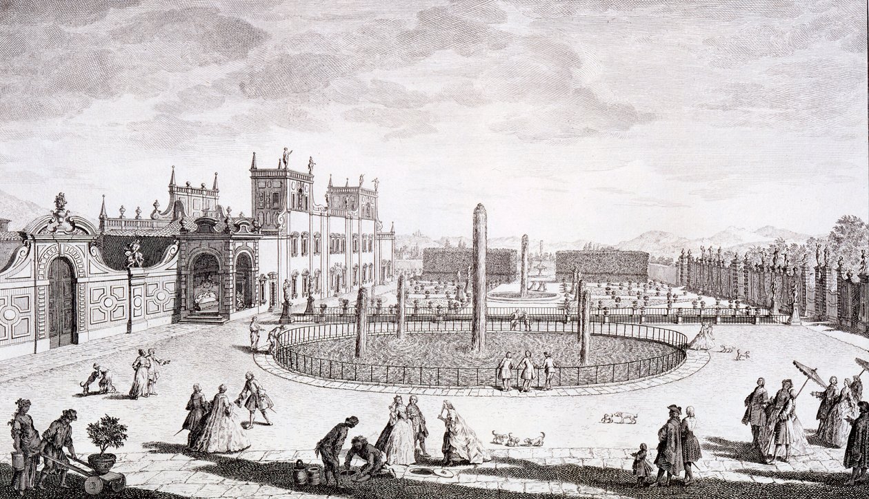 Giuseppe Bouchard द्वारा &39;व्यू ऑफ टस्कनी&39; से Villa di Sesto का दृश्य, 1744-57 में प्रकाशित द्वारा ग्यूसेप ज़ोची