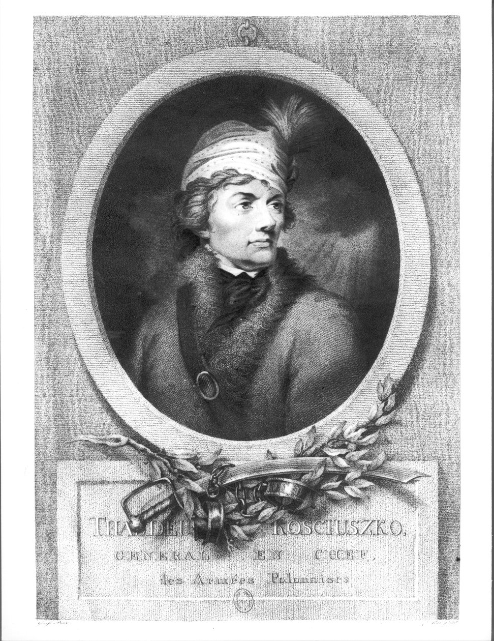 Tadeusz Kosciuszko (1746-1817), क्रिस्टियान जोसी (d.1828) द्वारा उत्कीर्ण, 1794-98 प्रकाशित द्वारा ग्यूसेप या जोसेफ ग्रासी